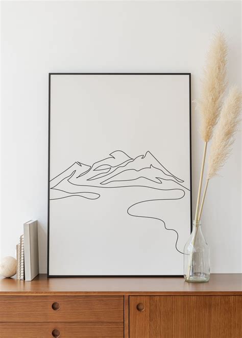 Minimalist Mountain Art Print