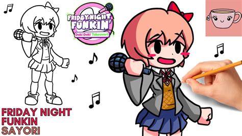 How To Draw Sayori Friday Night Funkin Mod Doki Doki Takeover Fnf