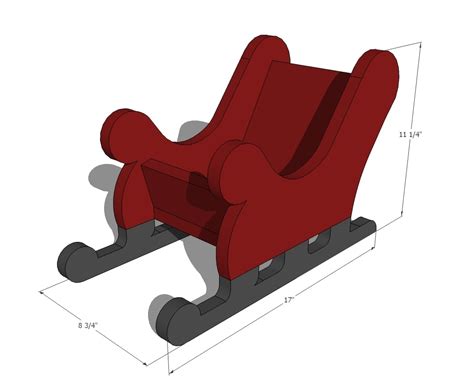 Full Size Template Printable Santa Sleigh Template Prntbl