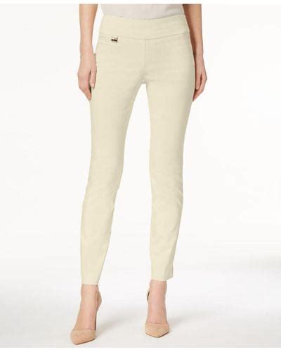 Natural Alfani Pants Slacks And Chinos For Women Lyst