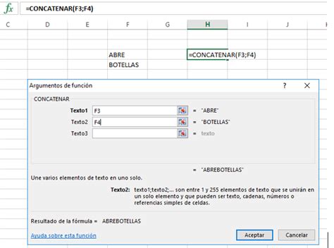 Funci N Concatenar Excel Usos Y Ejemplos