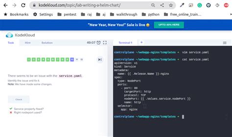 Lab: writing a helm chart - KodeKloud - DevOps Learning Community