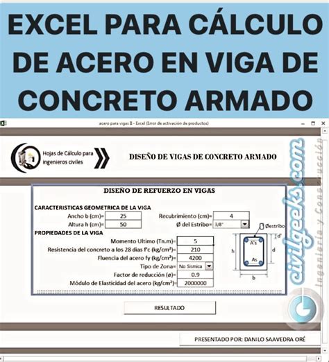 Excel Para CÁlculo De Acero En Viga De Concreto Armado Artofit