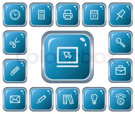 Office Buttons Stock Vector Colourbox