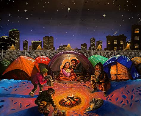 Tent City Nativity Digital Image Kelly Latimore Icons