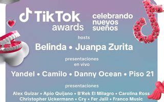 Quiénes son los invitados a los TikTok Awards 2024 Fama