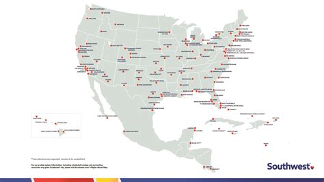 Southwest Airlines Map