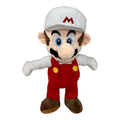 Super Mario Bros Fire Mario 12 inch Stuffed Plush Toy - Walmart.com