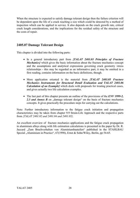 TALAT Lecture 2405 Fatigue An Fracture In Aluminium Structures PDF