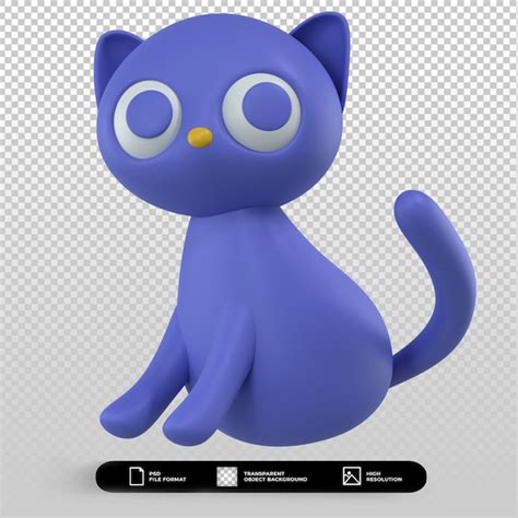 3d icono de gato de halloween ilustración aislada Archivo PSD Premium