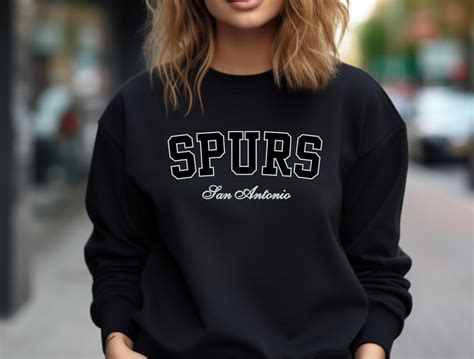 San Antonio Spurs Sweatshirt Women Oversized Nba San Antonio Etsy