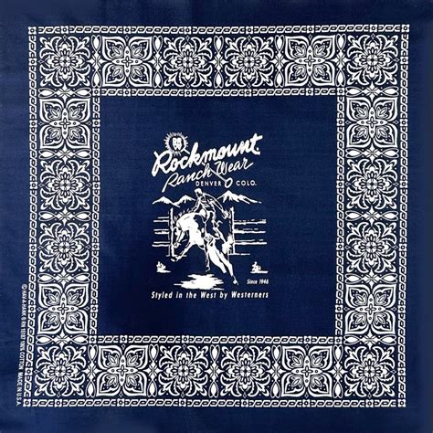 Men Rockmount Ranch Wear Bandanas Rockmount Bronc Western Cotton