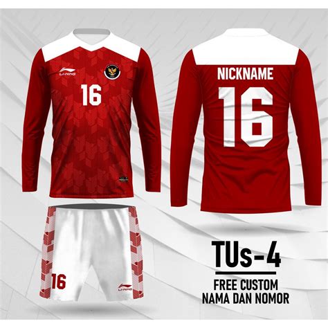 Jual Set Jersey Celana Bola Timnas Indonesia Lining Baju Kaos Sea Games