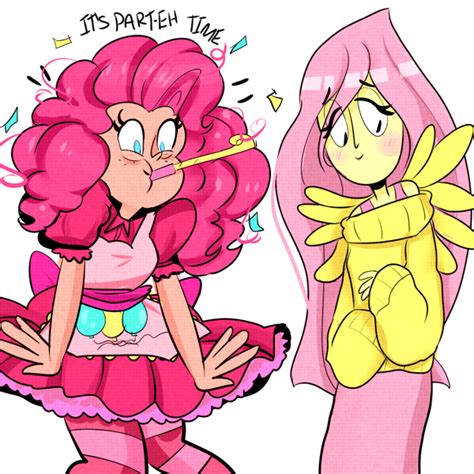 pinkie pie and fluttershy by zamii070 on DeviantArt