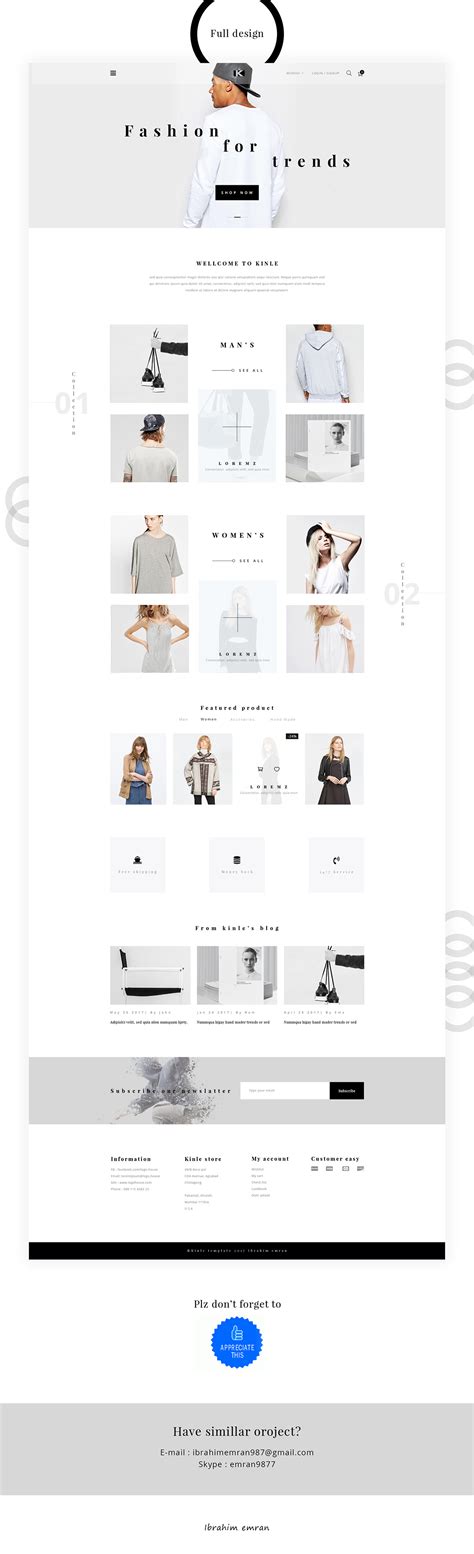 Ecommerce landing page | Behance