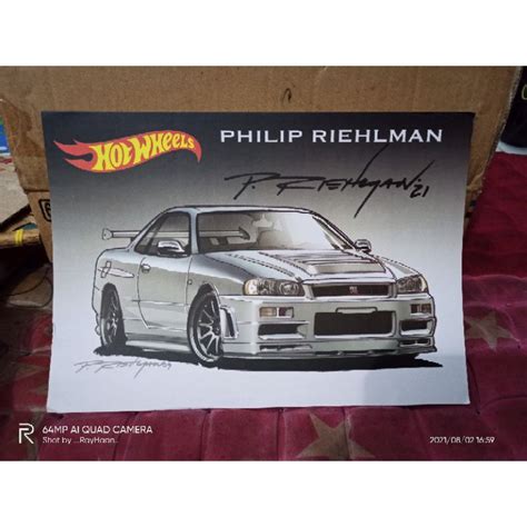Jual POSTER HOT WHEELS NISSAN R34 Shopee Indonesia