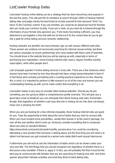 ListCrawler Hookup Dateswcrnt.pdf.pdf | DocDroid