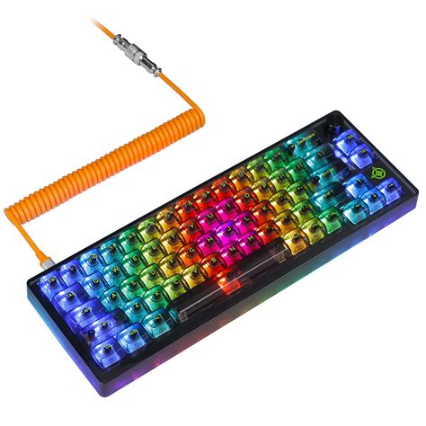 MAGIC REFINER MK Wired Hot Swappable Mechanical Keyboard With Transparent Keycaps Compact