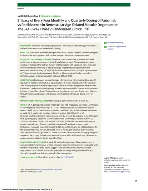 (PDF) Efficacy of Every Four Monthly and Quarterly Dosing of Faricimab ...