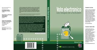 Voto Electronico Riesgos De Una Ilusion Pdf