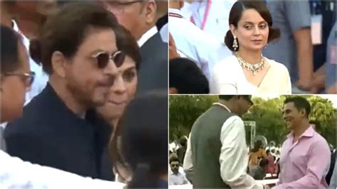 Shah Rukh Khan Kangana Ranaut Akshay Kumar Rajinikanth Arrive At