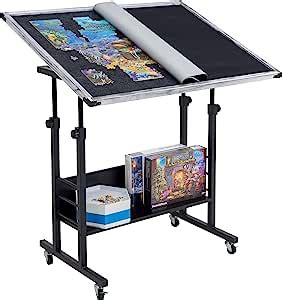 Becko Us Table De Puzzle Avec Couverture Et Chevalet Inclinable Avec