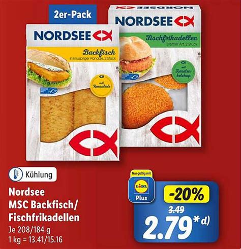 Nordsee Msc Backfisch Oder Fischfrikadellen Angebot Bei Lidl