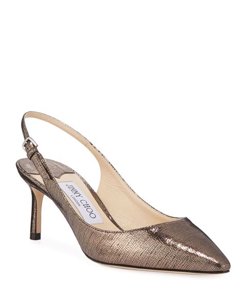 Jimmy Choo Erin Metallic Slingback Pumps