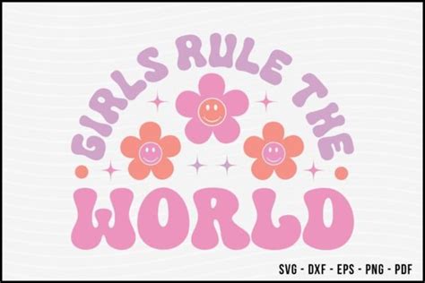 Girls Rule The World Retro Girl Power Graphic By Beecraftr · Creative