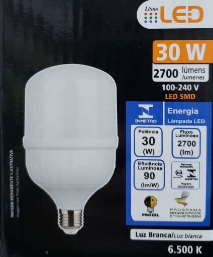 Lâmpada super LED Alta Potência 30W 6500K BIVOLT FOXLUX