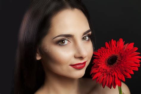 Beauty Woman Face Closeup Of A Beautiful Young Female Model With Soft