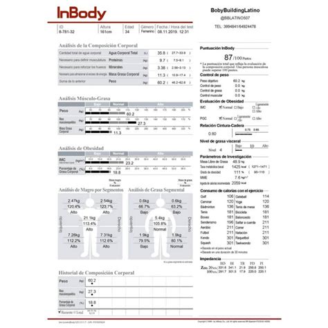 Análisis de Composición Corporal InBody 270