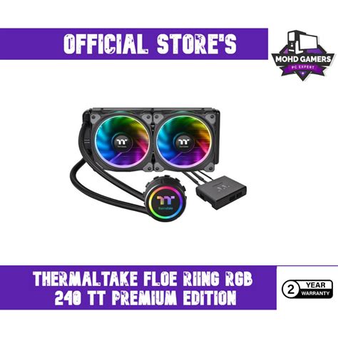 Thermaltake Floe Riing Rgb 240 Tt Premium Edition 4234 Cfm Liquid Cpu Cooler Shopee Malaysia