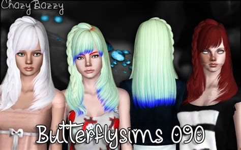 Butterfly`s 090 Hair Retextured By Chazy Bazzy Sims 3 Hairs