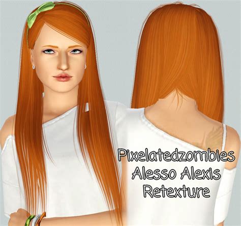 Alesso S Alexis Hairstyle Retextured By Pixelated Zombies Sims 3 Hairs