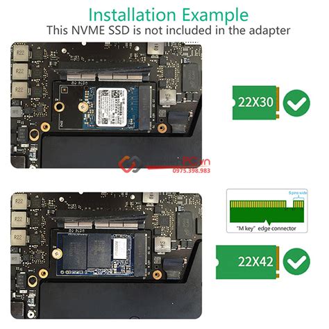 Adapter M.2 NVMe to SSD Macbook Pro 2016-2017 A1708