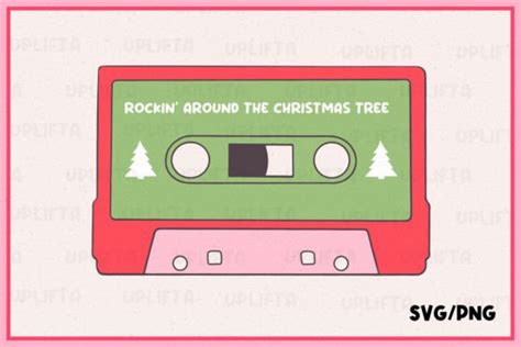 Christmas Cassette Tape Rockin Around Graphic By Josée Godbout · Creative Fabrica