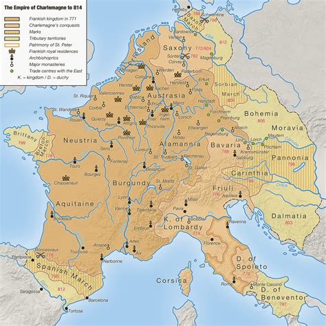 Charlemagne's Empire Map