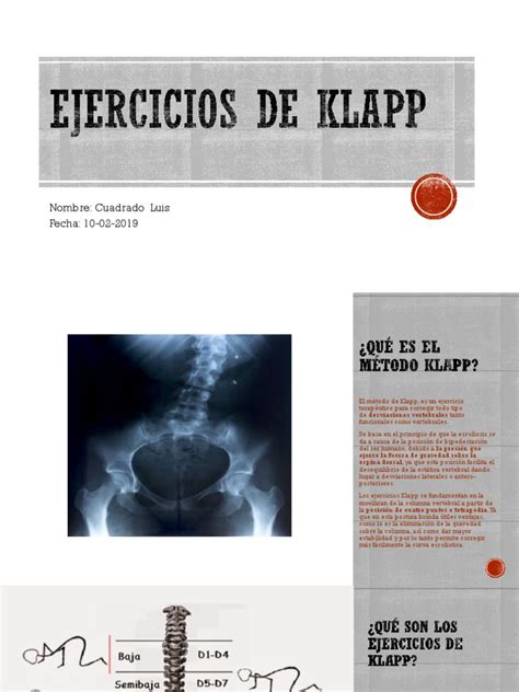 Diapositivas Ejercicios De Klapp Pdf La Columna Vertebral Escoliosis