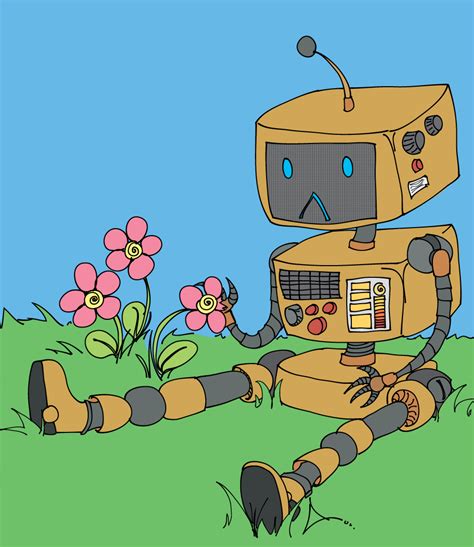 Sad Robot-Full Color by StickyRicePlatter on DeviantArt