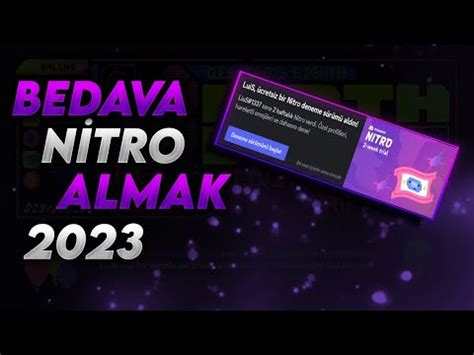 2023 Bedava Discord Nitro Nasıl Alınır Ücretsiz Nitro Almak YouTube