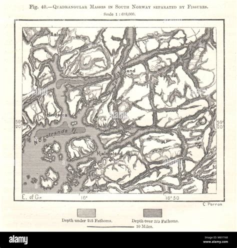 Quadrangular Masses In South Norway Separated By Fissures Sketch Map