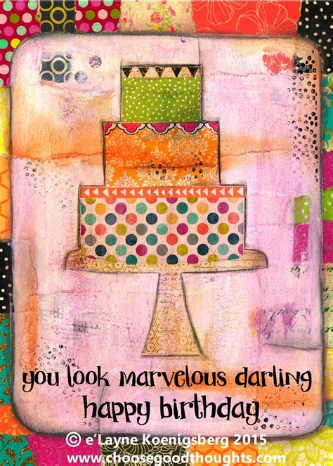 You Look Marvelous Darling Happy Birthday Greeting Card 76