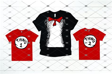 Cat In The Hat Thing 1 And Thing 2 High Quality Files Svg Digital