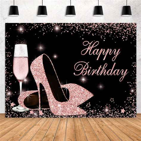 Buy Sensfun Glitter Rose Gold Happy Birthday Backdrop Sparkle Sequin