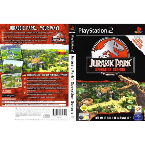 Jurassic Park Operation Genesis Jogo Para Ps2 Playstation Shopee Brasil