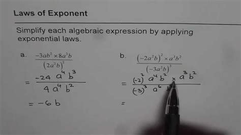 Simplify Using Laws Of Exponents Youtube