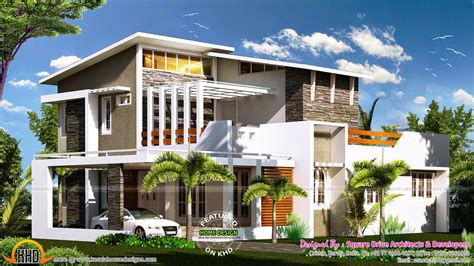 Awesome Contemporary House Plans In Kerala With In 2000 Sq Ft 8