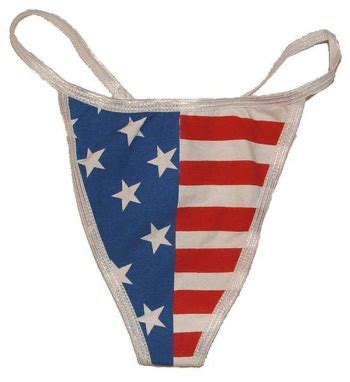 American Flag Patriotic Panty THONG NYFirePolice