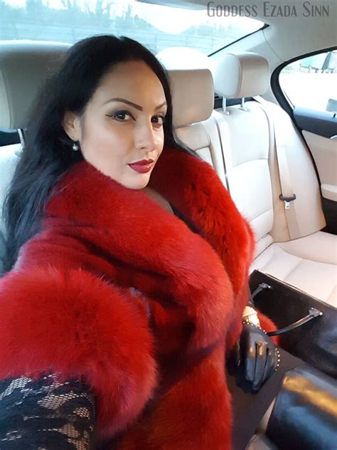 Daria Woman In Car Sensual Seduction Fox Fur Coat Fur Coats